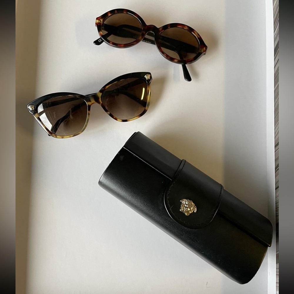 Versace Tortoise and Black Sunglasses Set